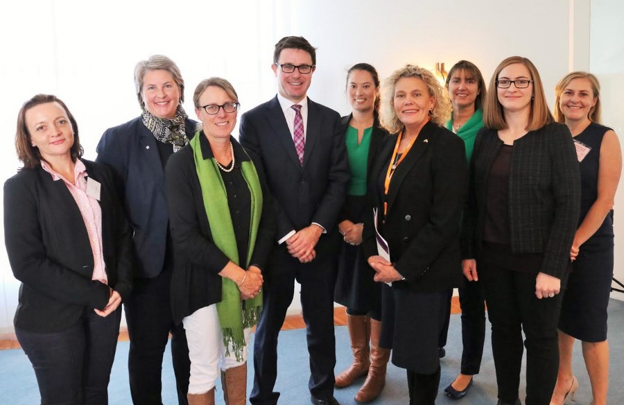 Skye Douglass, Mary Retallack, Sally Martin, Amy Cosby, Fiona Simson, Brigid Price, Deanna Lush and Lucinda Hawkins (absent Penny Schulz)