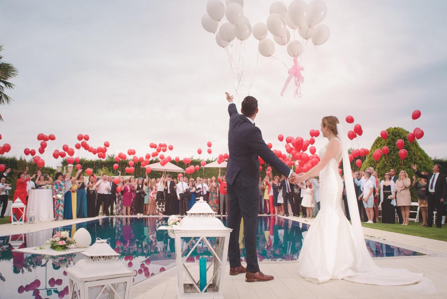 A poolside wedding in Brisbane, Australia