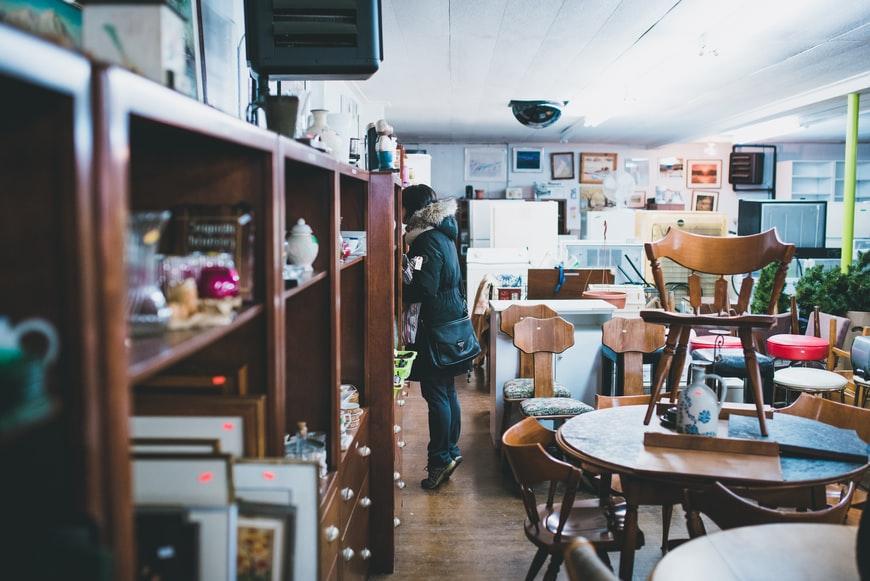 Woman Looking at Furniture at a Shop