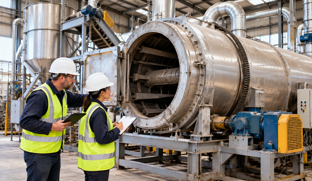 Industrial Dryer Inspection in a Modern Plant