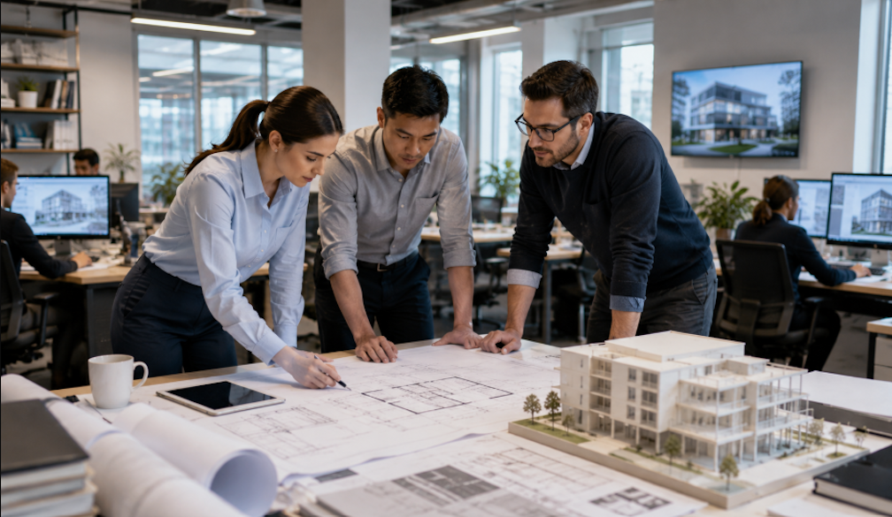 Collaborative Architectural Studio Meeting