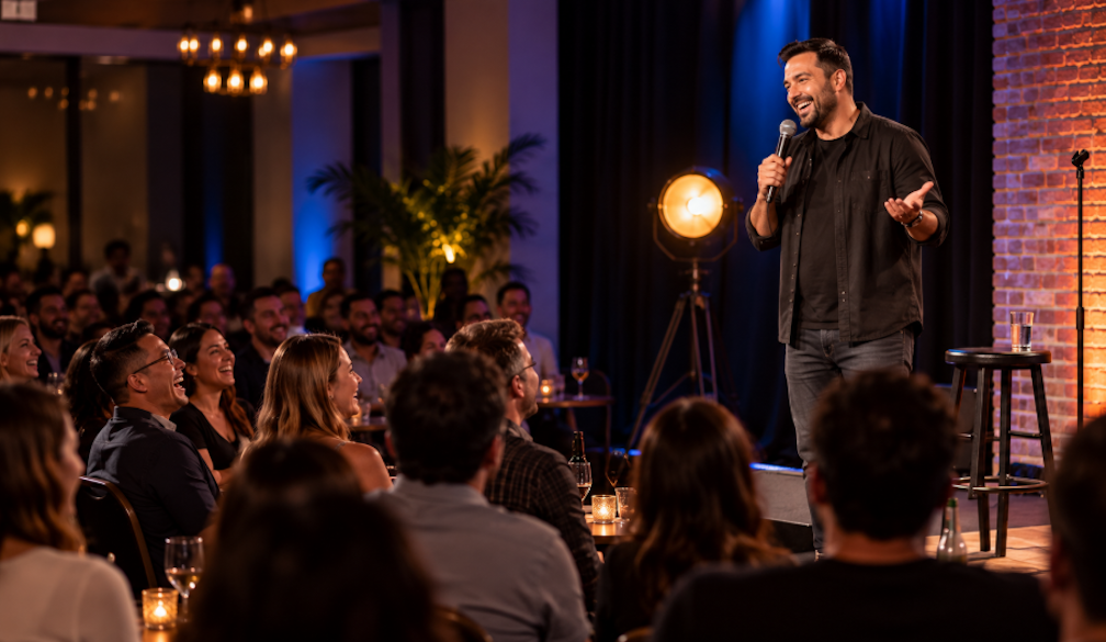 Stand-Up Comedy Night in a Cozy Club