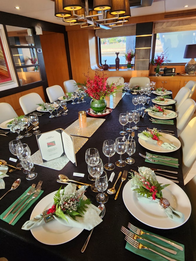 Fine dining experience aboard the