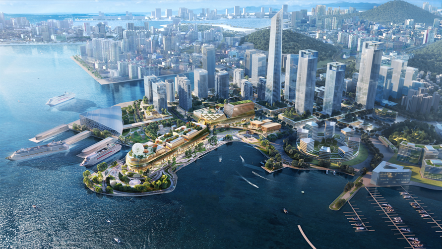「K11 ECOAST Art and Cultural District by the Sea is dedicated to creating a sustainable circular lifestyle(Aerial view for reference)」