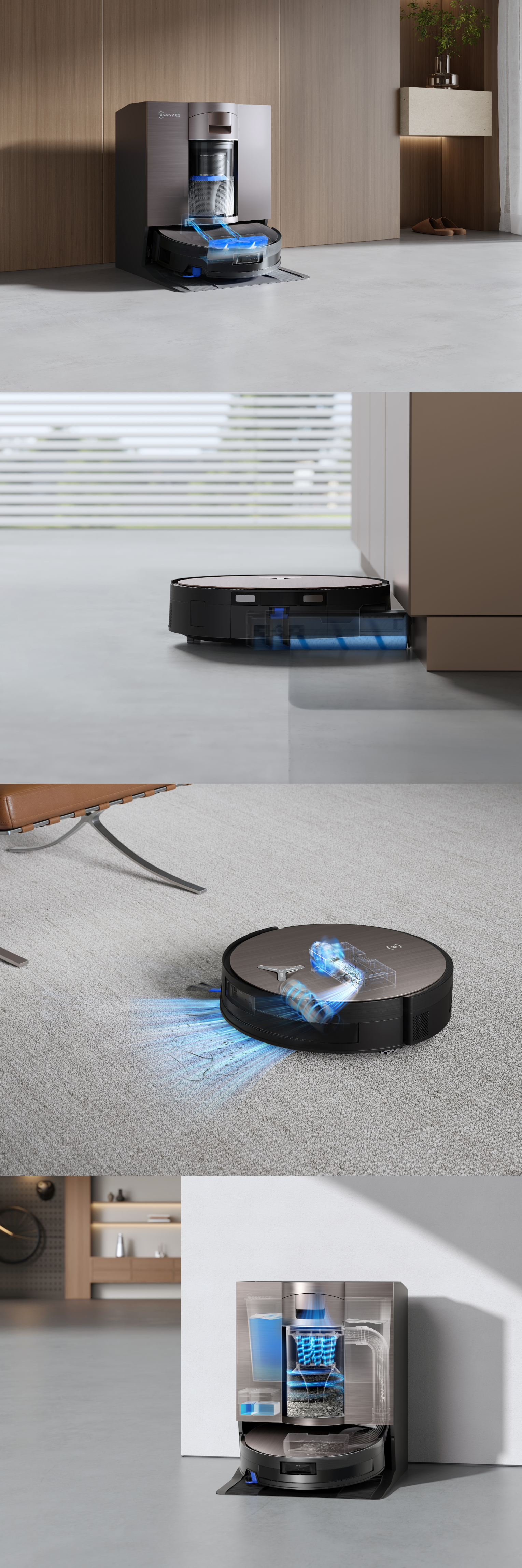 The DEEBOT X11 OmniCyclone, featuring the industry-first PowerBoost charging technology and upgraded OZMO ROLLER 2.0, paired with TruEdge 3.0. The advanced BLAST suction system and OmniCyclone Station ensures enhanced cleaning and filtration efficiency.