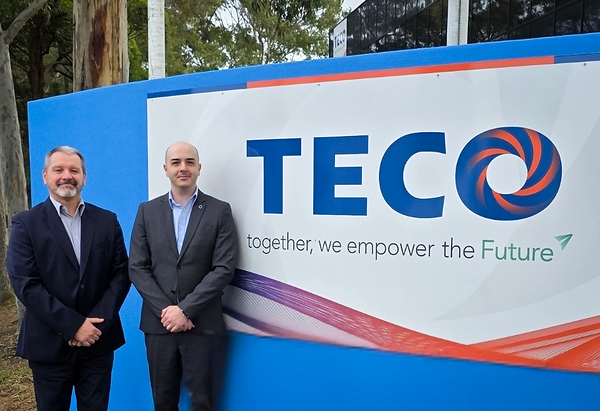 TECO Australia & New Zealand (TAC) invests in the Seaspray Solar + BESS project in Victoria, Australia. Left: Stuart Walker, President, TECO Australia & New Zealand. Right: Gustavo Sgrott, Manager of Energy Solutions, TECO Australia & New Zealand.
