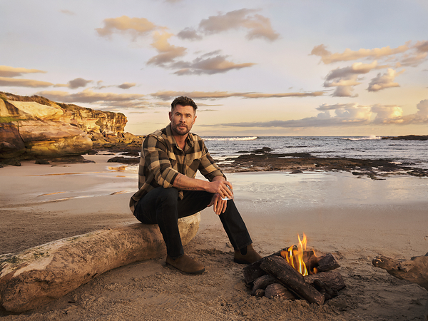Archie Rose Co-Owner Chris Hemsworth on Australian beach