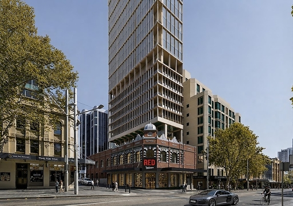 Radisson RED Sydney _ exterior render Radisson RED Sydney _ exterior render