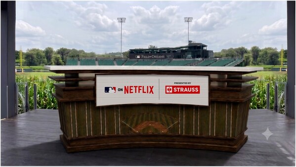 STRAUSS is presenting sponsor of Netflix’s MLB at Field of Dreams.