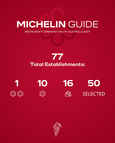 MICHELIN Guide Restaurant Ceremony South Australia 2027.
