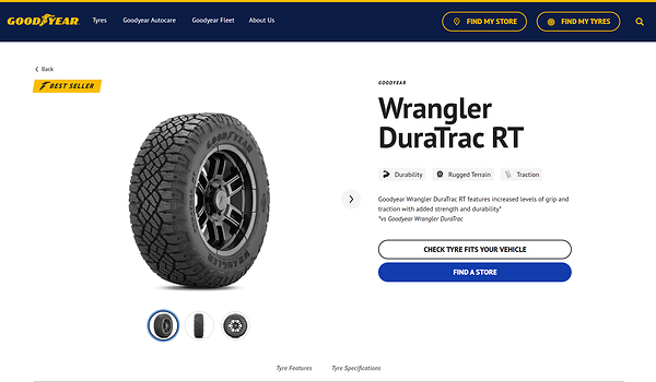 The Wrangler DuraTrac RT The Wrangler DuraTrac RT