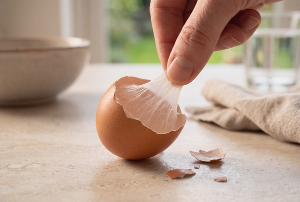 Natural eggshell membrane, the thin film most Australians throw away with the shell. Image: Supplied Natural eggshell membrane, the thin film most Australians throw away with the shell. Image: Supplied